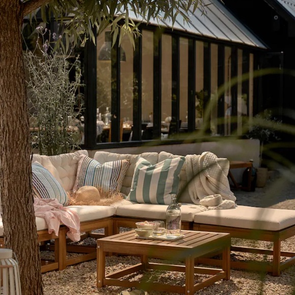 IKEA Cushion Cover GULLBERGSO (Green & White, 20x20”) - Picture 4 of 4